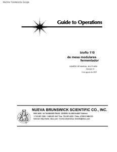 Fermentation BioFlo110 Manual Traducido