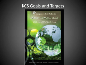 2015-16 Strategic Plan PP for use in Disseminating Info - Goals and Targets