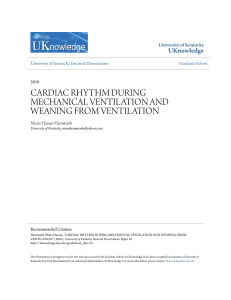 CARDIAC RHYTHM DURING MECHANICAL VENTILATION AND WEANING FROM VEN