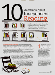 10 Questions About Reading