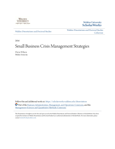 Small Business Crisis Management Strategies