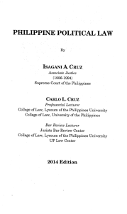 Philippine Political Law - Isagani Cruz 2014 (1)