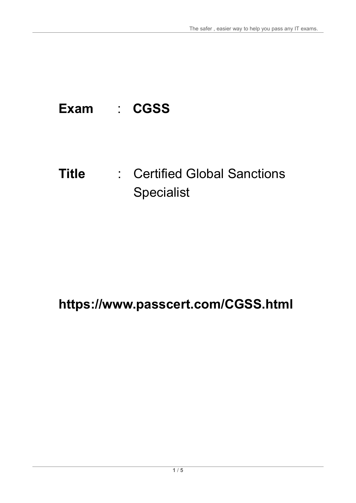 CGSS Reliable Exam Simulator