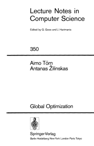 (Lecture Notes in Computer Science 350) Aimo Törn, Antanas Žilinskas (eds.) - Global Optimization-Springer-Verlag Berlin Heidelberg (1989)