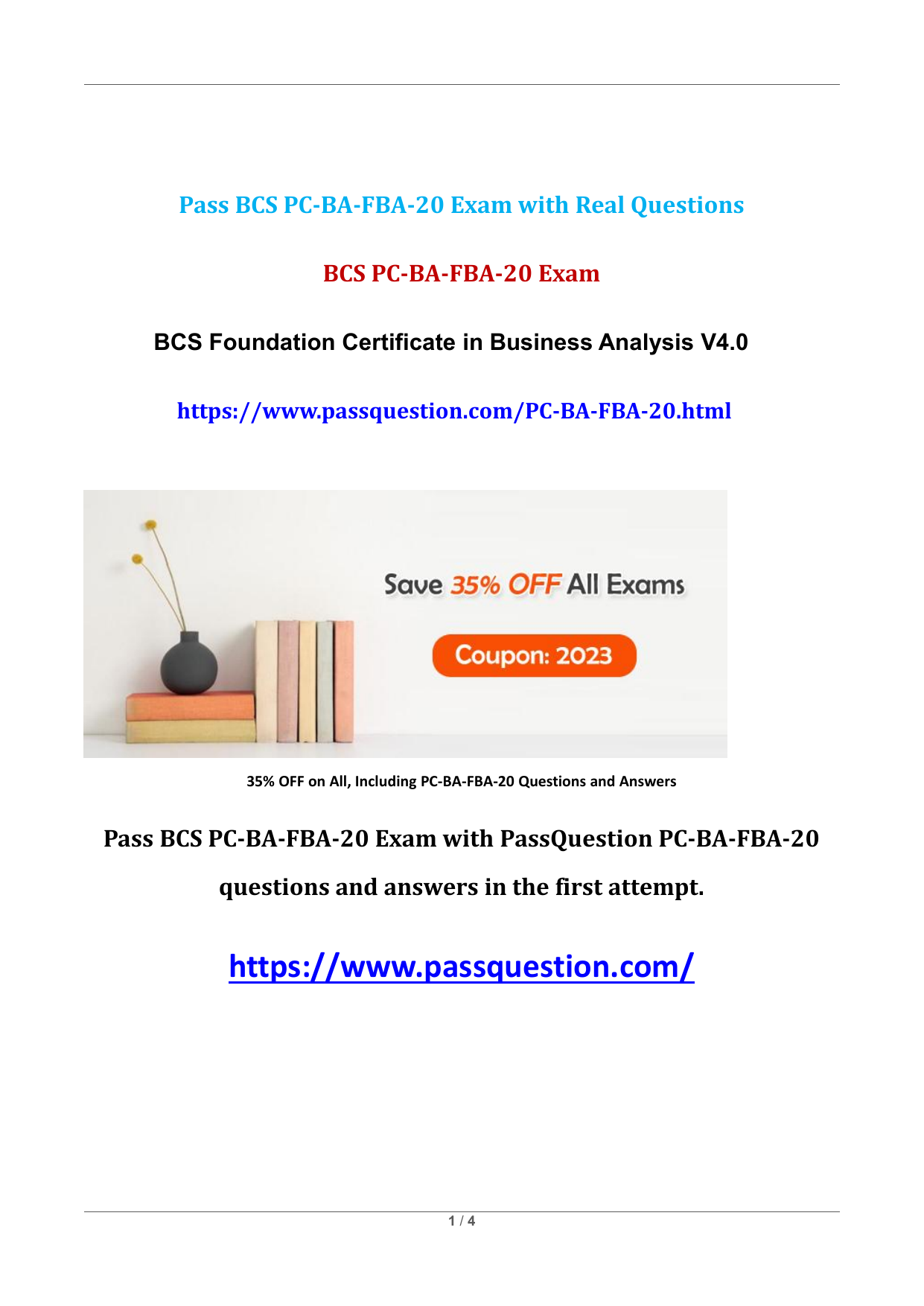 PC-BA-FBA Study Materials Review