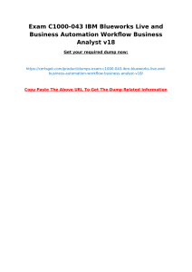 Exam C1000-043 IBM Blueworks Live and Business Automation Workflow Business Analyst v18