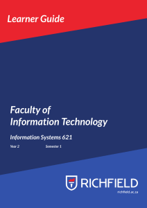 Information Systems 621 2021