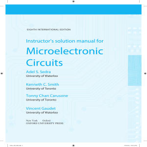 Instructor’s solution manual for  Microelectronic  Circuits