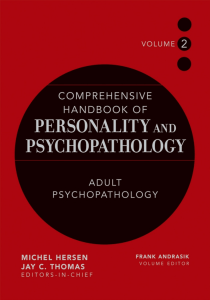 COMPREHENSIVE HANDBOOK OF PERSONALITY AND PSYCHOPATHOLOGY. ADULT PSYCHOPATHOLOGY ( PDFDrive )