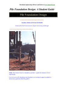 Pile Foundation Design: A Student Guide