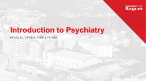 01 Introduction to Psychiatry