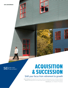 SEI - Advisory Practice Acquisition and Succession Whitepaper