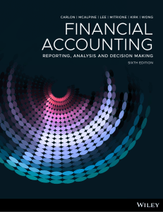 Financial Accounting Textbook: Reporting, Analysis, Decision Making