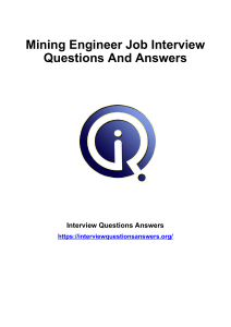 68541 Mining Engineer Interview Questions Answers Guide