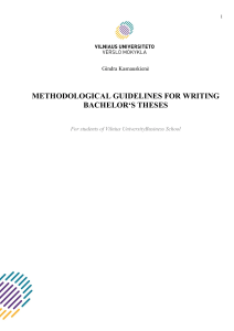 METHODOLOGICAL GUIDELINES FOR WRITING