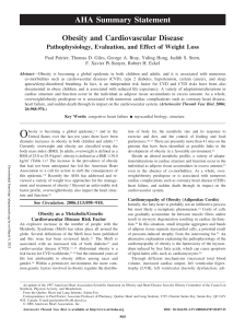 Obesity & Cardiovascular Disease: Pathophysiology & Weight Loss