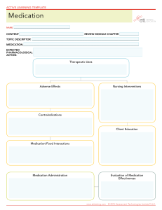 Medication Active Learning Template