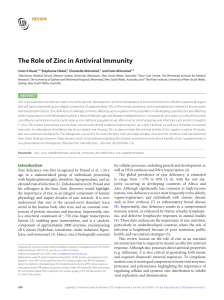 The role of zinc in antiviral immunity