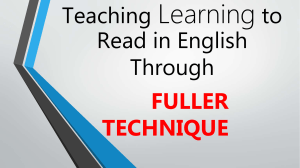 Fuller Approach-Teaching Reading thru Fuller