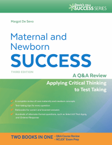 [Davisâ€™s Q&A Success] Margot De Sevo - Maternal and Newborn Success- A Q&A Review  Applying Critical Thinking to Test Taking  (2016, F. A. Davis Company) - libgen.lc