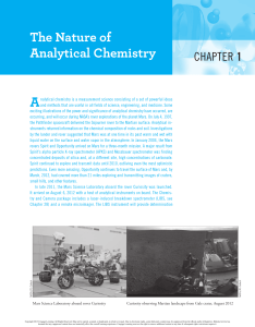 Chapter 1- The Nature of  Analytical Chemistry