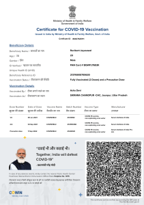 Ravikant Jayasawal covid vaccine certificate1674904072147