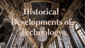 Historical developments of technology