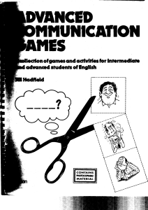 04 Advanced COMMUNICATION Games