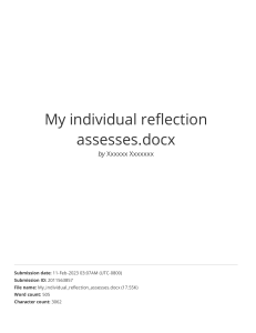 My individual reflection assesses.iiiiiiiii