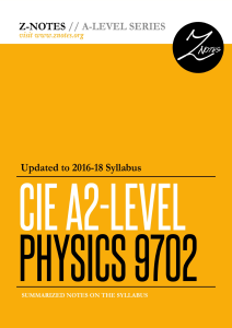 A2 Physics Notes