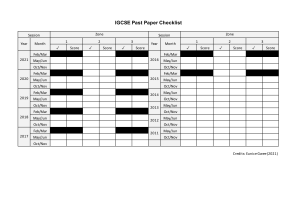 Eunice's IGCSE Past Paper Checklist