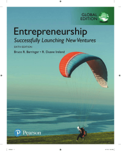 Entrepreneurship successfully launching new ventures-  R. Duane Ireland Bruce R. Barringer- 6ed