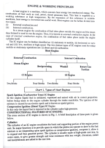 ENGINE & WORKING PRINCIPLES