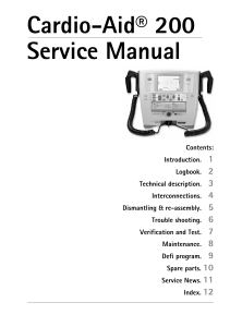 Artema Cardio-Aid 200 Defibrillator - Service manual