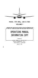737-300/400/500 Opertions Manual - Volume 1 