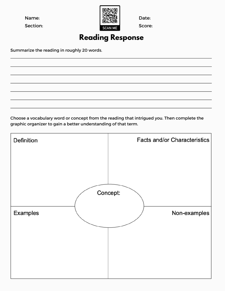 Reading-Response-Worksheet-with-QR-code-1