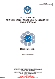 Soal KSN Ekonomi Kabupaten/Kota 2020