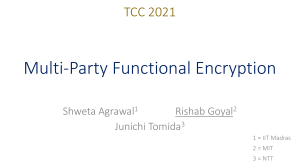 Multi-Party Functional Encryption(1)