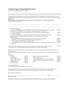 Permit-Required Confined Space Reclassification Form