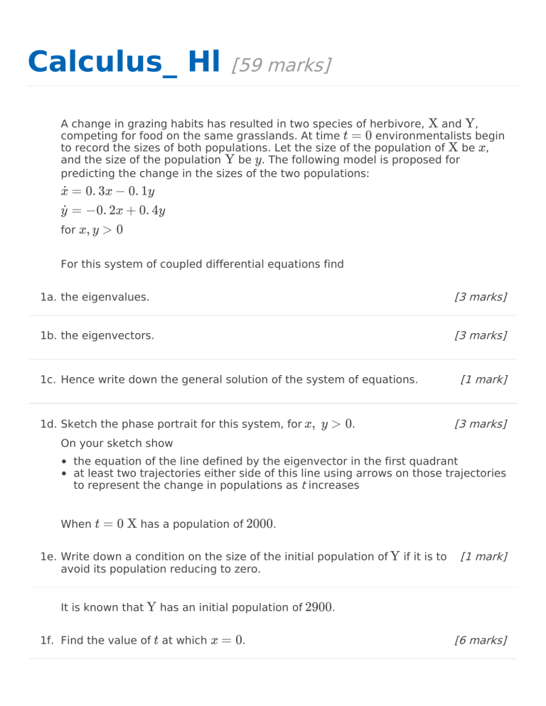 Calculus Higher Level IB MATH Application And Interpretation