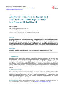 Alternative Theories Pedagogy and Education for Fo