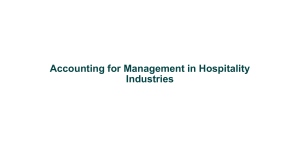 CLO1 Accounting for Management in Hospitality Industries