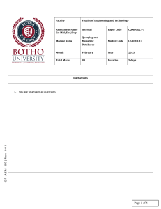 Database Querying & Management Assessment