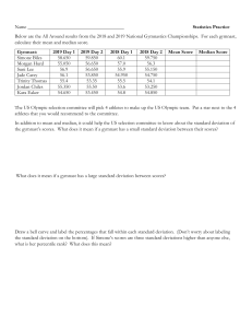 Statistics Gymnastics Worksheet