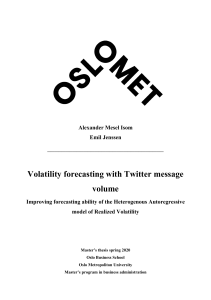 Twitter Volatility Forecasting Master's Thesis