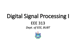 Digital Signal Processing Basics: EEE 313 Presentation