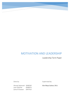 Leadership Term Paper