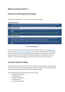 Wk 3 LA 2.1 Theories of marketing decision-making