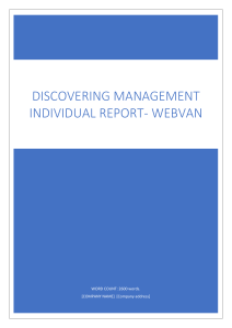 Webvan Final Individual Report.