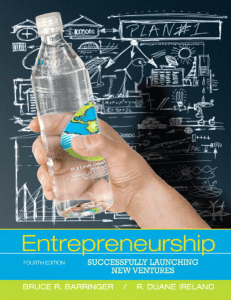 Barringers's Entrepreneurship Successfully Launching New Ventures